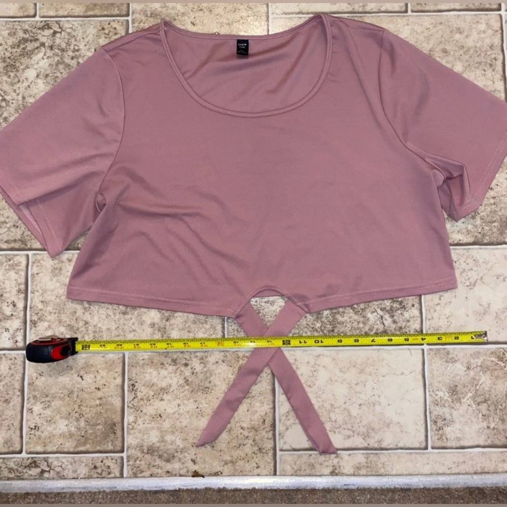 SHEIN crop top with tie front